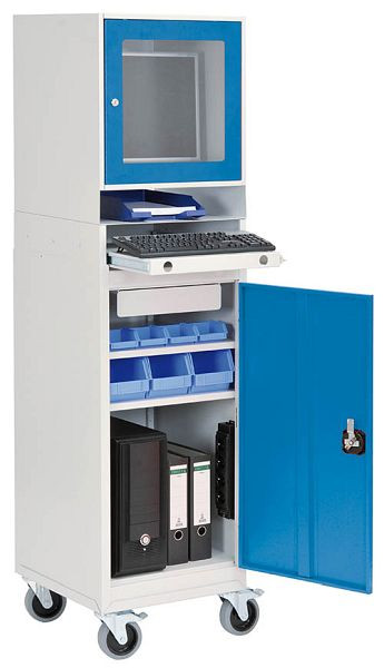 Bedrunka + Hirth tussenblok met toetsenbord uittrekbaar voor computer trolleys, afmetingen in mm (BxDxH): 500 x 500 x 125, 04.105.TAA