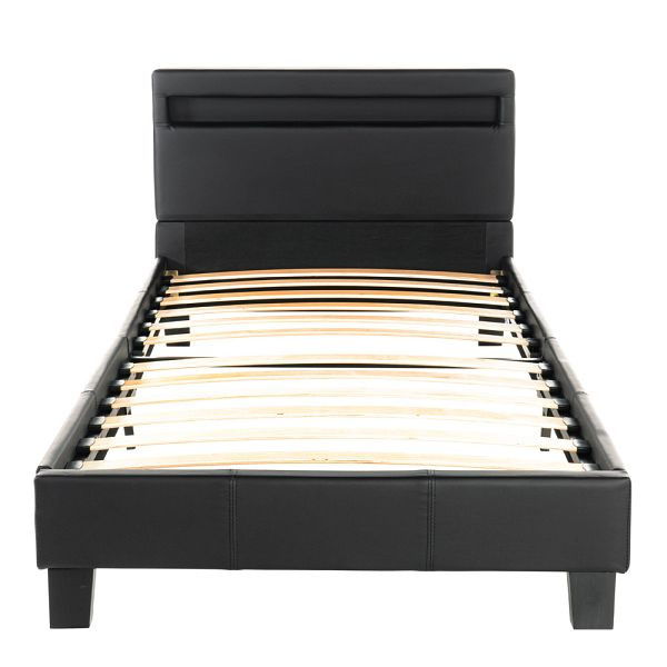 HOME DELUXE LED bed ASTRO - 90 x 200 cm donkergrijs, 21835