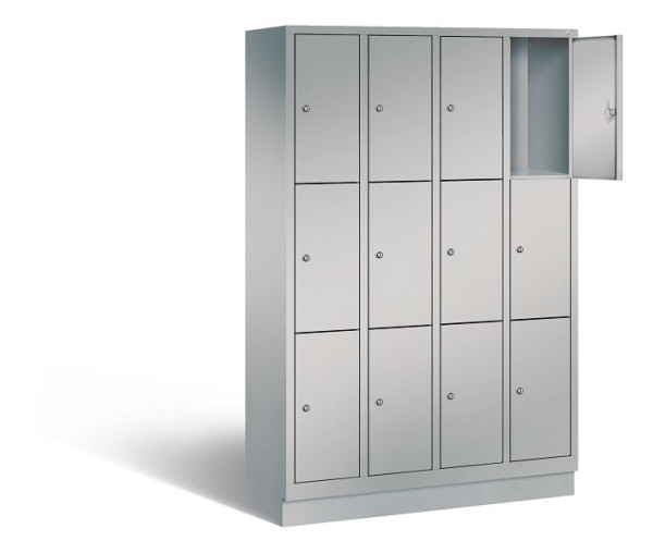 C+P lockerkast Evolo, H1800xB1190xD500mm, kleur: wit aluminium, 48020-403 S10210