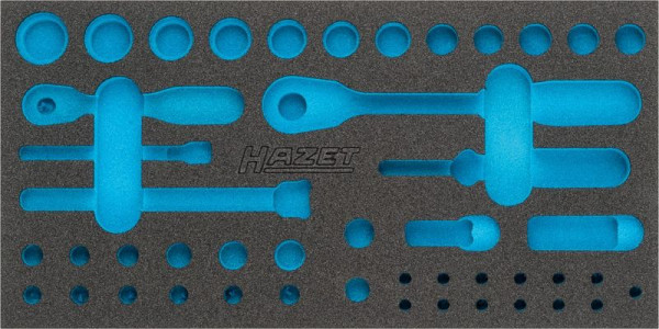 Hazet 2-componenten zachtschuiminleg, voor 882, afmetingen/lengte: 342 mm x 172 mm Organisatiesysteem maat: 1/3 (342 x 172 mm), 163-351L