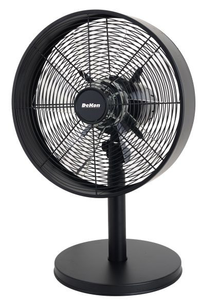 DeKon Stratos Design Tisch-Ventilator, schwarz, ca. 30 cm, B 510