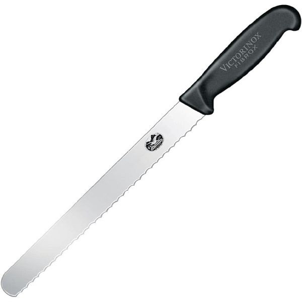 Victorinox Fibrox vleesmes kartelrand met stompe punt 35,5cm, C684