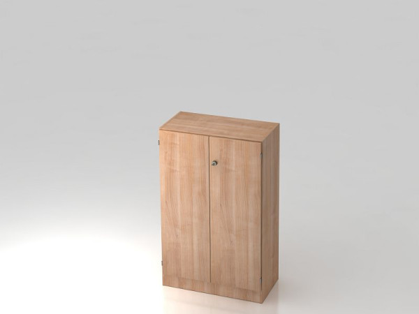 Hammerbacher kast 3OH met onderpaneel gestreepte handgreep walnoot/walnoot, 80x42x127 cm (BxDxH), V6550/N/N/SG