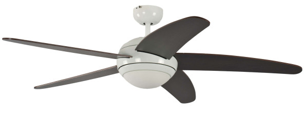 Pepeo Deckenventilator Melton Weiß / Wenge 132 cm mit Beleuchtung und Fernbedienung, 1341201033v1