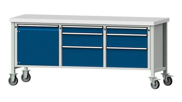 ANKE werkbanken kistwerkbank, model 125 V, 2000 x 700 x 900 mm, RAL 7035/5010, KSP 50 mm, 306.067