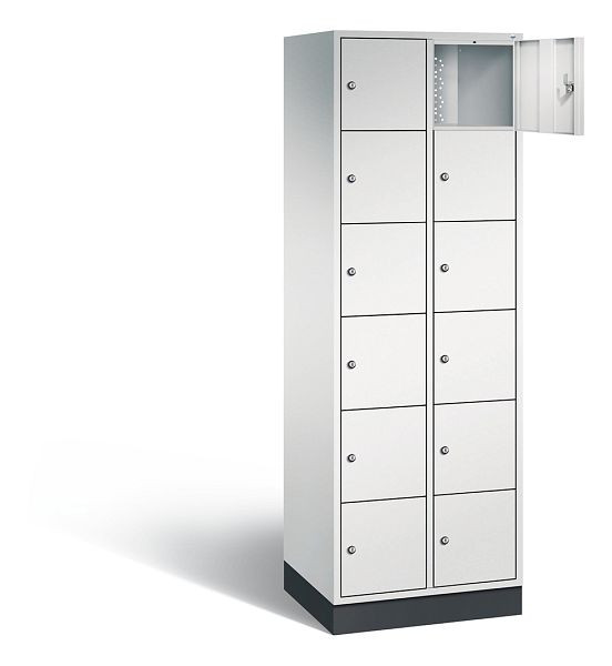 C+P lockerkast Intro, H1950xB620xD490mm, kleur: lichtgrijs, 8670-201 S10011