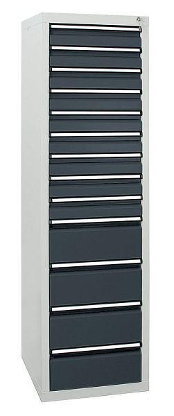 stumpf ladekast serie STS 410, RAL 7035/7016, 13 laden (9x100, 4x200 mm), 7105871