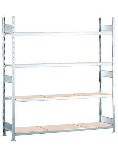 Schulte breedvakstelling met spaanplaat, basisveld, 4 opbergniveaus, vakbreedte 2500 mm, 2560 x 636 x 2500 mm, 278972
