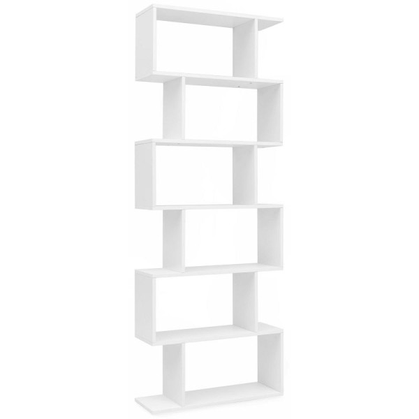 Wohnling boekenkast 70 x 23,5 x 190,5 cm wit, 6 vakken, WL5.691