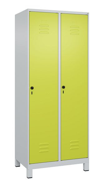 C+P luierkluis Classic PLUS met middenwand, voeten, 2 vakken, 1950x800x500mm, 7035/0024, veiligheidsdraaigrendel, 080010-22F S10016
