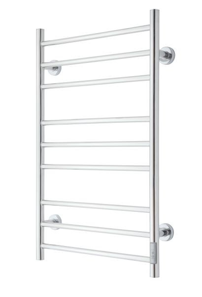 TVS elektrische handdoekradiator ELDO 9 L, gepolijst roestvrij staal, met timer, 860 x 530 mm, ELDO9L
