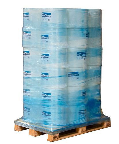 DENIOS absorberende poetsdoeken van cellulose, bijzonder zacht, wit, 1 pallet, 36 rollen, 289746