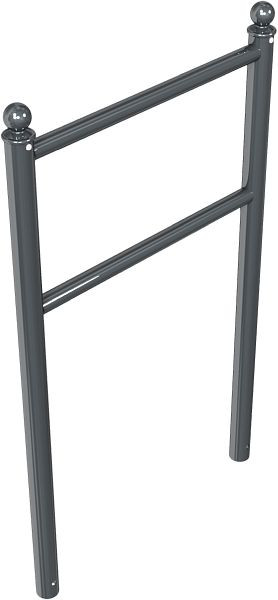Schake fietsbeugel met platte of kogelkop, met kogelkop, voor inzetting in beton, thermisch verzinkt en gecoat DB 703, 422_61B