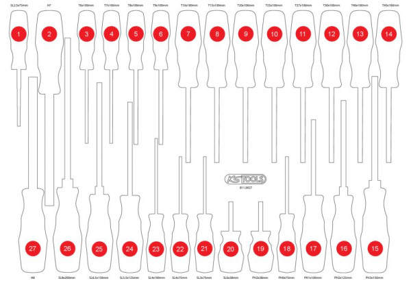 KS Tools Leeg schuiminzetstuk voor 811.0027, 811.0027-97