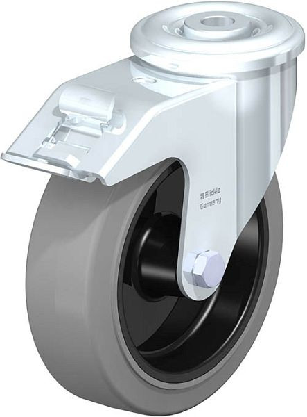 Bedrunka + Hirth zwenkwiel met rem Ø 125 mm, verrijdbare ladekasten T500 en verrijdbare werkbanken T500 en T750, 04SWELF125