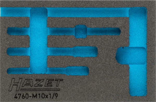 Hazet 2-componenten zachtschuiminleg, voor 4760-M 10 x 1/9, afmetingen/lengte: 172 mm x 114 mm Organisatiesysteem maat: 1/9 (172 x 114 mm), 163-323L