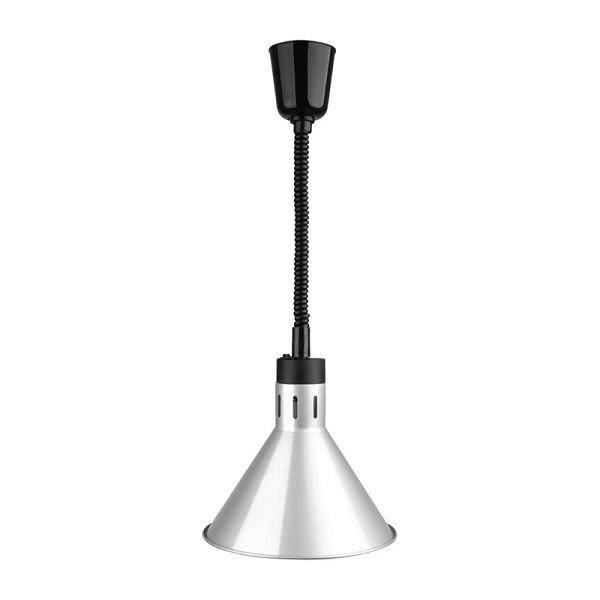 Buffalo uitschuifbare conische warmtelamp met zilveren finish, DY464