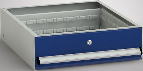 KLW metalen lade met ophangframe, fronthoogte 100 mm, afsluitbaar, ES-BEA-100ES