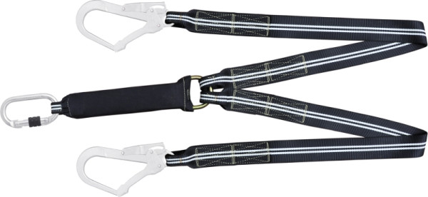 Kratos Flammbeständiges FIRE FREE Y-Verbindungsmittel mit Falldämpfer 1 m mit Karabiner FA 5010117 und FA 5020755, FA3040210