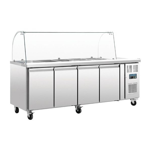 Polar 4-deurs saladette met beschermkap, CT395
