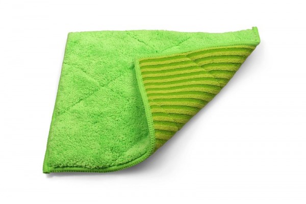 De Witte zak 1 x bamboe schuurdoek 25 x 20 cm groen, 460.500.510