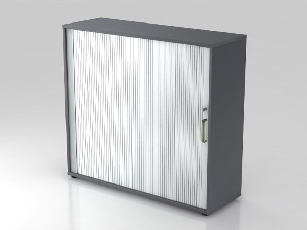 Hammerbacher rolluikkast horizontaal, 3OH 120cm strookgreep grafiet/zilver, 120x40x110 cm (BxDxH), V1733S/G/S/SG