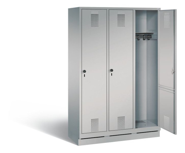 C+P garderobe Evolo, H1800xB1200xD500mm, kleur: wit aluminium, 48020-32 S10067