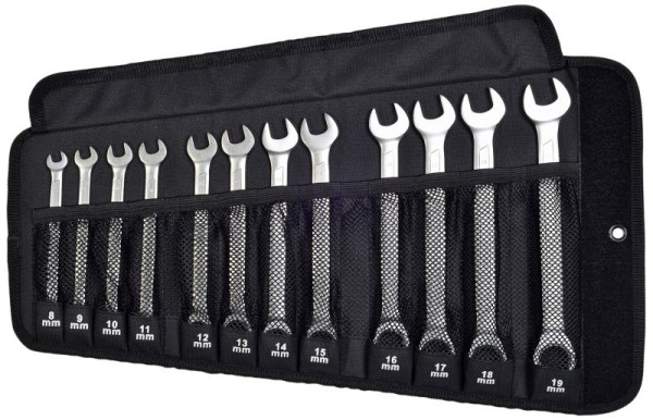 SW stalen ringsteeksleutelset, 8-19 mm, 12 stuks, 03510L