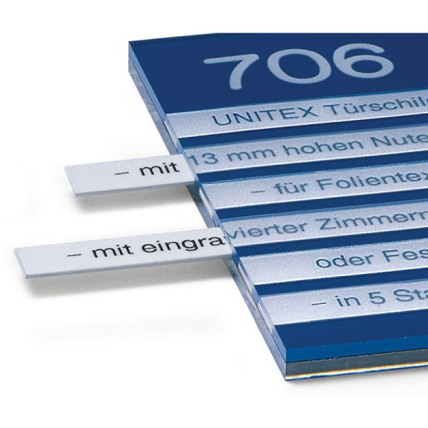 Stone HGS tekststroken voor deurbordjes -Unitex B/BX/BX+-, doos/blanco (VE)=50 stuks, 21204