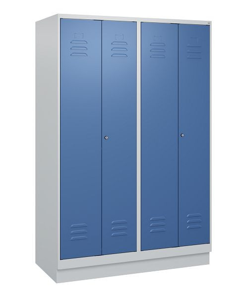 C+P luierkluis Classic PLUS SW, onderstel, 4 vakken, 1800x1200x500mm, 7035/5023, cilindersloten, 0800227-40 S10020