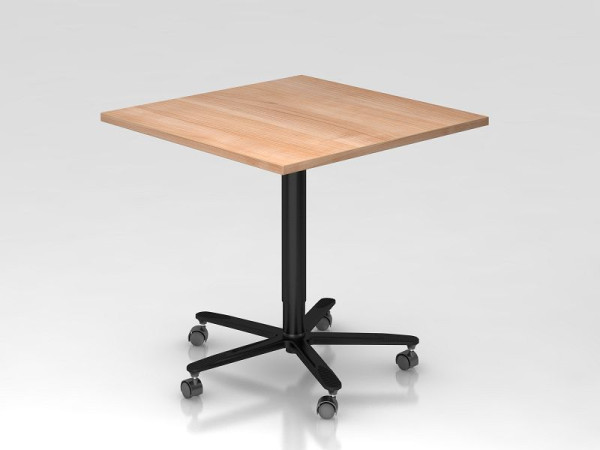 Hammerbacher kolomheftafel 80x80cm walnoot/zwart, zwart frame, VST88/N/D