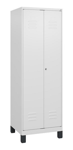 C+P luierkastje Classic PLUS SW, voeten, 2 vakken, 1800x600x500mm, 9016/9016, cilinderslot, 0800127-20 S10029