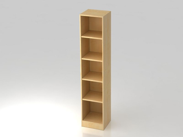 Hammerbacher smalle plank 5OH met esdoornbodem, 40,6x40x200,4 cm (BxDxH), V6040/3