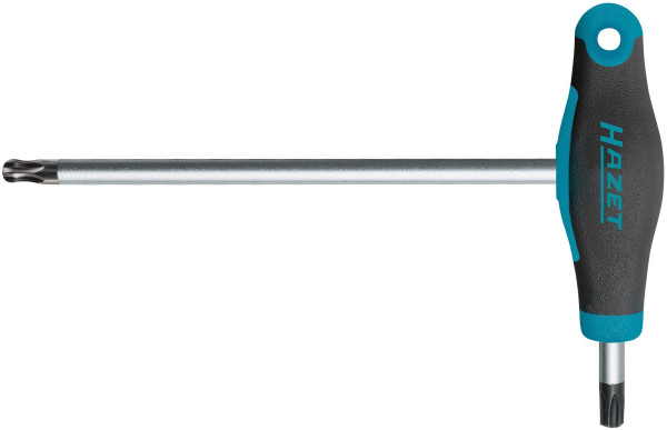 Hazet-schroevendraaier, met T-greep, TORX®-profiel, T30, zeskantig blad, met kogelpunt, 829KKT-T30