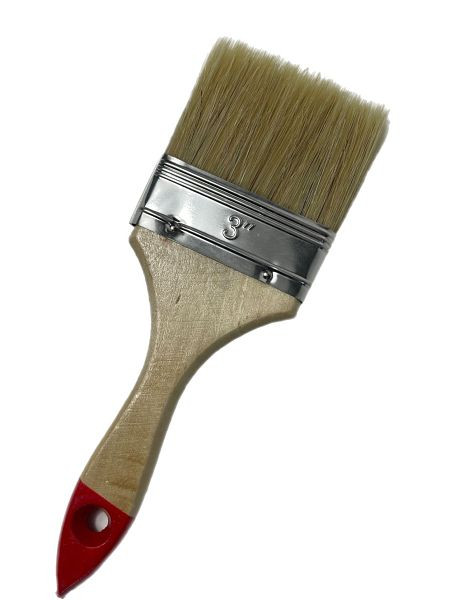 VaGo-Tools Verniskwast, glazuur, schilderskwast, platte kwast, Chinees varkenshaar, 75mm, VE: 12 stuks, 190-030-12_vx