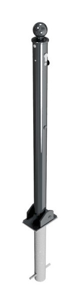 Schake-stijlpaal serie 465B Ø 60 mm, opklapbaar, zelfvergrendelend slot, voor inzetting in beton, 465UZHB