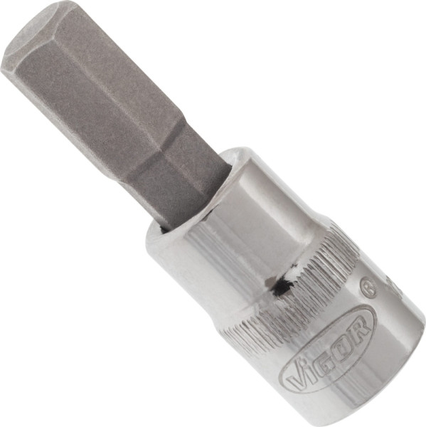 VIGOR-schroevendraaierbit, hol vierkant 6,3 mm (1/4 inch), binnenzeskantprofiel, 7 mm, V2434N