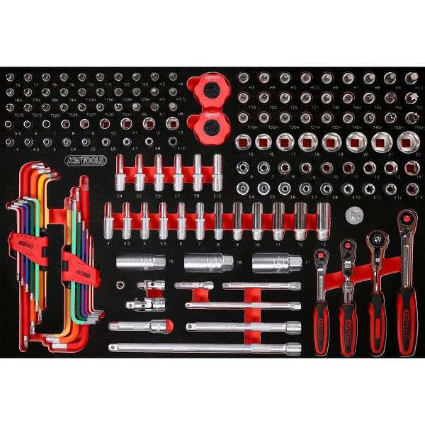 KS Tools PERFORMANCEplus gereedschapset 156-delig 1/4'+3/8' dopsleutel, 811.0156