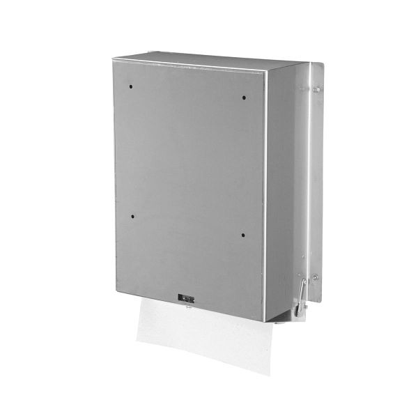 Air Wolf papieren handdoekdispenser voor inbouwmontage, inbouw, geborsteld RVS, 600 gevouwen papieren handdoeken, Sigma serie, 20-167