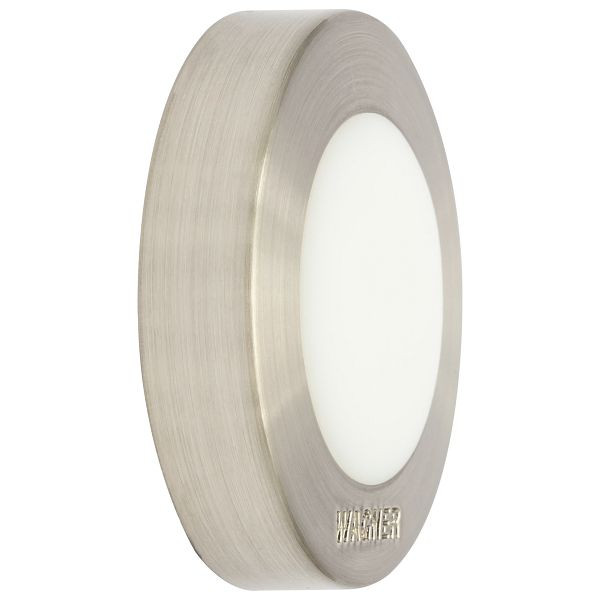 WAGNER Wandtürstopper SOG WALL Durchmesser 38mm, Höhe 10mm, Edelstahl-Optik, SB Puffer weiß, VE: 4 Stück, 15514111