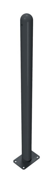Schake-stijlpaal serie 468B Ø 60 mm, stationair, voor plugbevestiging met voetplaat 100 x 150 mm, zonder slot, zonder oog, 468PB
