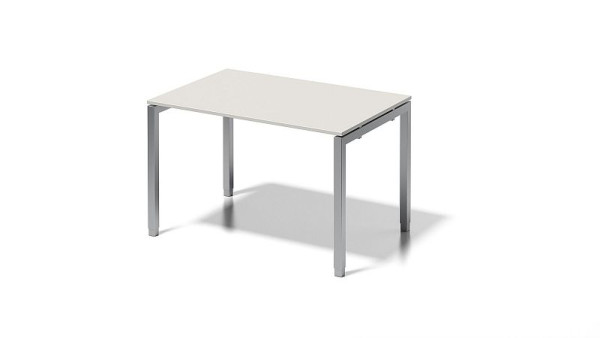 Bisley Cito bureau, 650-850 mm in hoogte verstelbaar U-frame, H 19 x B 1200 x D 800 mm, grijswit/zilver, DUH1208GW355