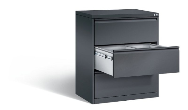 C+P hangmappenkast Acurado, H1045xB787xD590mm, kleur: zwart-grijs, handgreep, 12923-312 S10000
