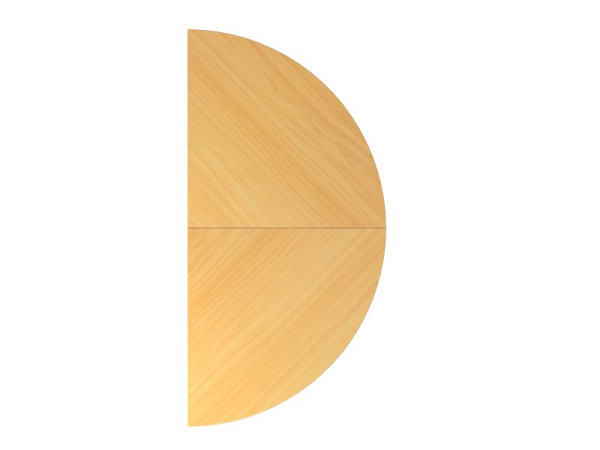 Hammerbacher aanbouwtafel 2xkwartcirkel QA160, 160 x 80 cm, blad: beukenhout, 25 mm dik, aanschuiftafel met onderstel in grafiet, werkhoogte 68-76 cm, VQA160/6/G
