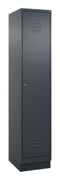 C+P luierkluis Classic PLUS met middenwand, bodem, 1950x400x500mm, 7016/7016, cilinderslot, 080020-12F S10027