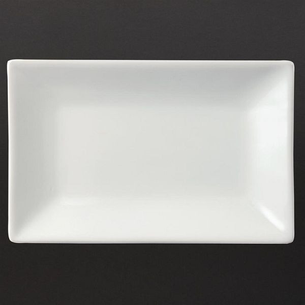 Olympia whiteware rechthoekige serveerborden 20 x 13cm, pak van 6, CC893
