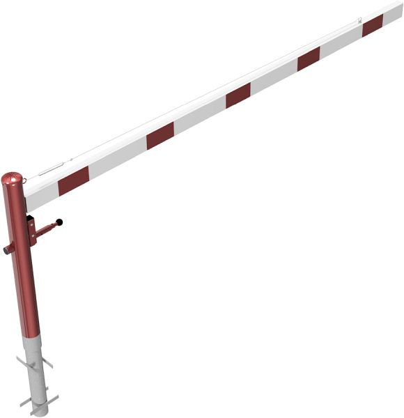 Schake roterende slagboom met kabelversterking, voor inzetting in beton, slagboomlengte: 3000 mm, voor hangslot, 4113_30VB