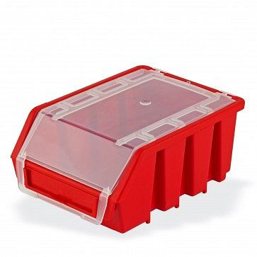 ADB open opbergdoos maat 2 met deksel, afmetingen BxDxH: 116x161x75 mm, kleur: rood, 23401