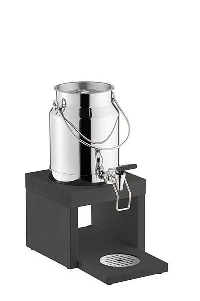 APS melkdispenser -BRIDGE-, 31 x 20 cm, hoogte: 39 cm, 3 liter, RVS 18/8, massief beukenhout, 1 koelelement in de voet, 10837