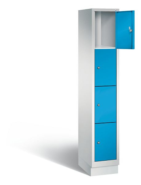 C+P lockerkast Evolo, H1800xB320xD500mm, kleur: lichtgrijs/lichtblauw, 48020-104 S10001